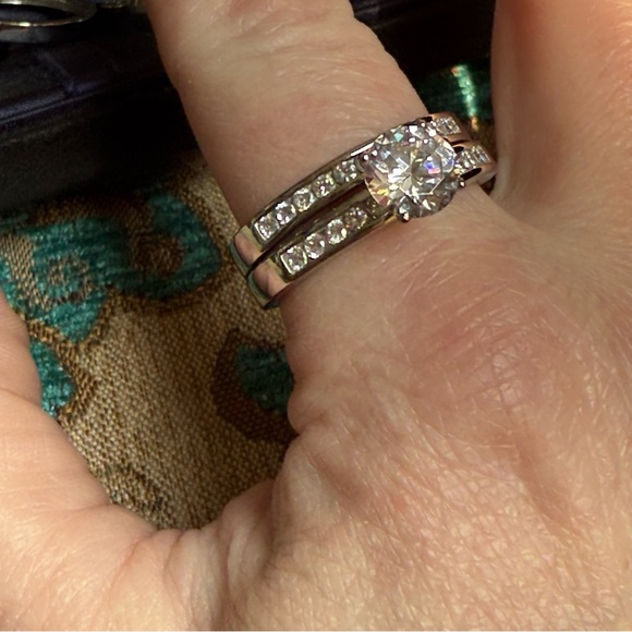 Tiffany Set Solitaire Princess Cut, Marquis, Round Engagement Sim. Diamond Ring - Picture 10 of 10